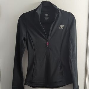 Black Zip Up Fitted Jacket By DC Size Medium